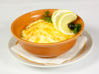lasagna on bowl