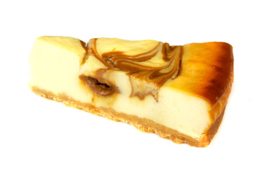 Cheesecake isolated on white