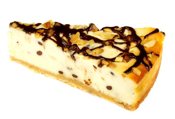 Cheesecake isolated on white