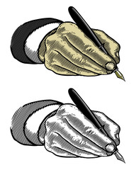 Writing hand with fountain pen