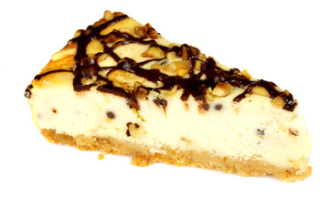 Cheesecake isolated on white