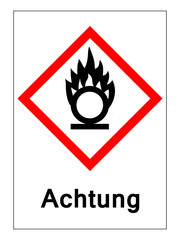 Gefahrenschild - Brandfördernd