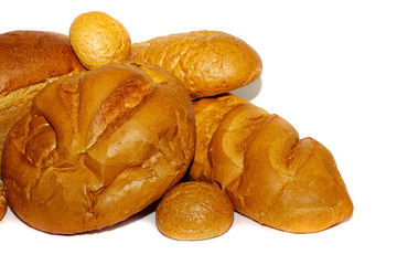 assortment of baked bread