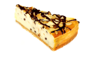 Cheesecake isolated on white