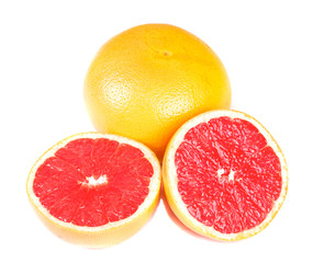 Ripe orange grapefruit isolated