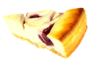 Cheesecake isolated on white