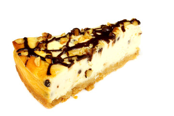 Cheesecake isolated on white