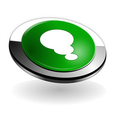 bulle d'idée sur bouton web 3d vert