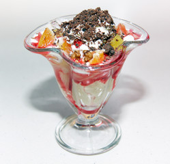 dessert with cream and chocolate