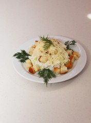 Caesar salad with chicken