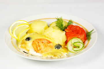 Ham and potato gratin