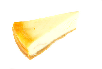 Cheesecake isolated on white