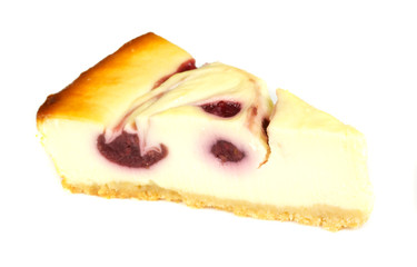 Cheesecake isolated on white