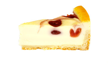Cheesecake isolated on white
