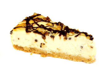 Cheesecake isolated on white