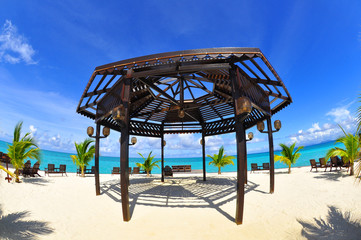 a wonderful gazebo at seashore