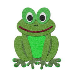 Felt frog illustration