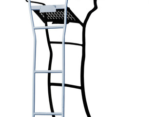 Blue metal ladder