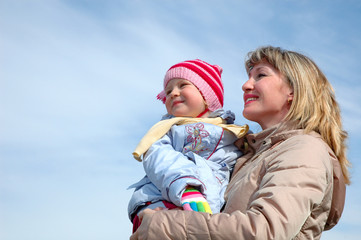 Happy mother and child