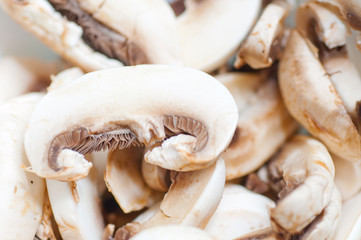 a group of sliced mushroom .