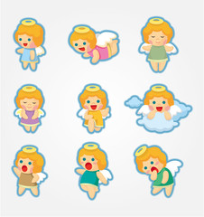 cartoon Angel icon set.