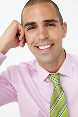 Young businessman head and shoulders