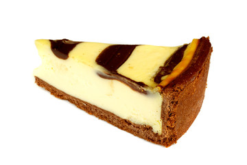 Cheesecake isolated on white
