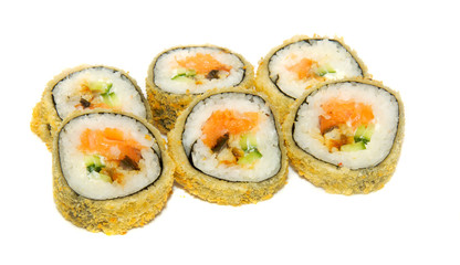 appetizing sushi isolated on the white background