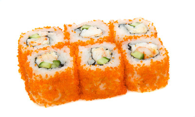 appetizing sushi isolated on the white background