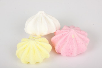 Isolated marshmallow cakes