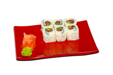 japan trditional food isolated - rolls