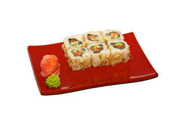 japan trditional food isolated - rolls