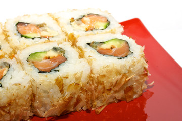 japan trditional food isolated - rolls
