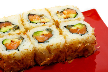 japan trditional food isolated - rolls