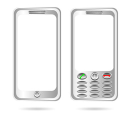 2 Phones isolated on white background - vector
