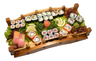 Sushi Set - Different Types of Maki Sushi and Nigiri Sushi