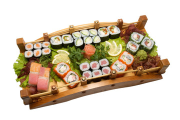 Sushi Set - Different Types of Maki Sushi and Nigiri Sushi