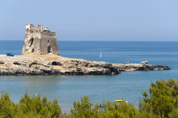 The coast of Gargano (Puglia, Italy) at summer