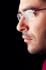 male man with glasses