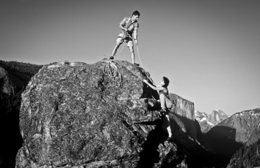 Team of rock climbers.
