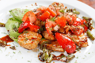 meat with vegetables