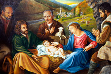 Obraz na płótnie Canvas malarstwo - Nativity
