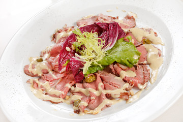 Roast beef with sauce