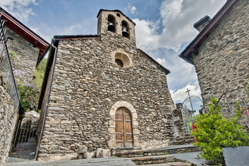 Fototapeta na wymiar Kościół Sant Serni w Llorts, Andora