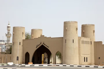Fotobehang Ancient city gate in Al Ain, Emirate of Abu Dhabi © philipus