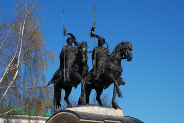 Obraz premium Russia. Monument to the old Russian saints Boris and Gleb