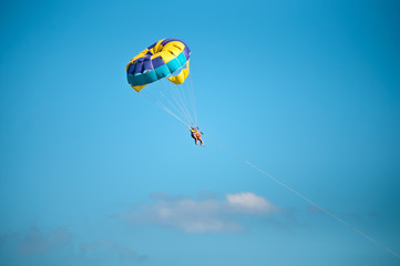 Parasailing in summer .