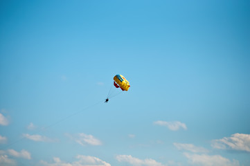 Parasailing in summer .