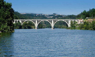 Fototapeta na wymiar Ponte de Pedra, Entre-os-rios, Portugal