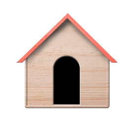 Dog house, isolated.